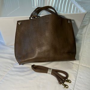 Free People Reversible Vegan Leather Small Tote Bag